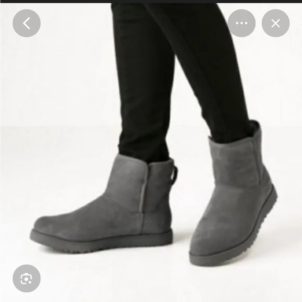 UGG Women's Charcoal Suede Ankle Booties NWOT